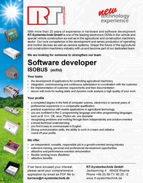 job offer software developer ISOBUS