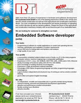 Job offer Embedded Software Developer 