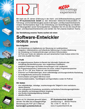 Anzeige Software-Entwickler ISOBUS